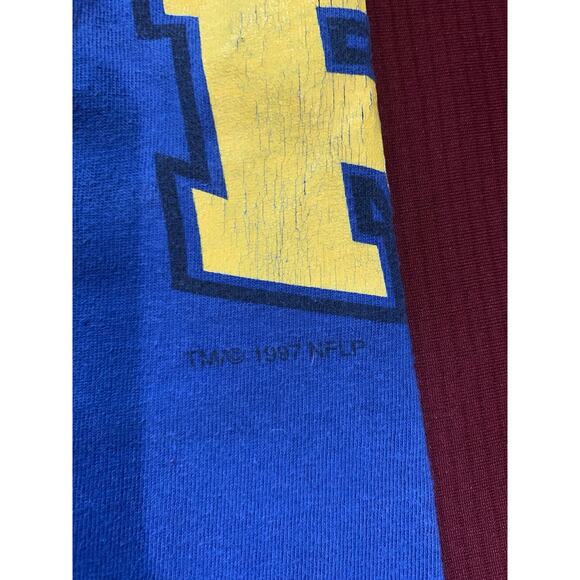 Vintage 1997 St. Louis Rams NFL Active Blue Yellow Half Sleeve Shirt Sz Large - Picture 5 of 6